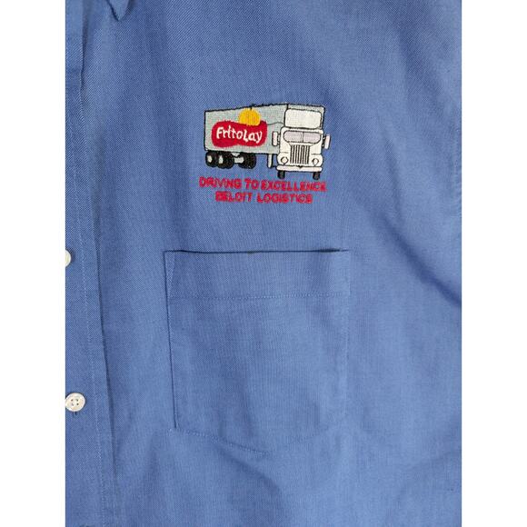 Frito Lay Trucker Shirt Mens XL Blue Logistics Employee Uniform Short Sleeve - Picture 9 of 16